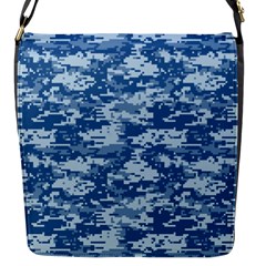 Camo Digital Navy Flap Messenger Bag (s) by trendistuff