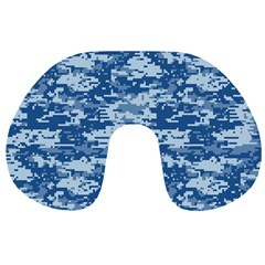 Camo Digital Navy Travel Neck Pillows by trendistuff