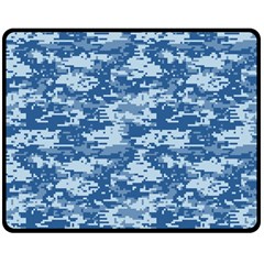 Camo Digital Navy Double Sided Fleece Blanket (medium) 