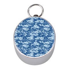 Camo Digital Navy Mini Silver Compasses