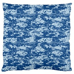 Camo Digital Navy Standard Flano Cushion Cases (one Side) 