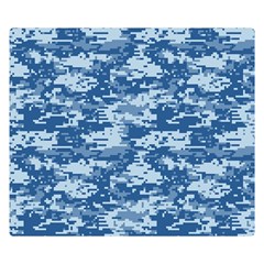 Camo Digital Navy Double Sided Flano Blanket (small) 