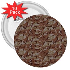 Camo Desert 3  Buttons (10 Pack)  by trendistuff