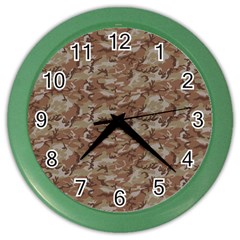 Camo Desert Color Wall Clocks by trendistuff