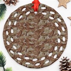 Camo Desert Ornament (round Filigree) 