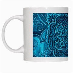 Blue Patchwork White Mugs by trendistuff