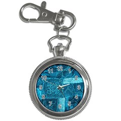 Blue Patchwork Key Chain Watches by trendistuff