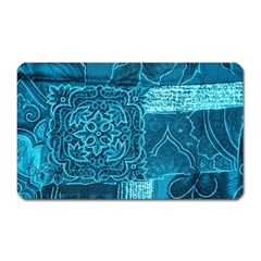 Blue Patchwork Magnet (rectangular)