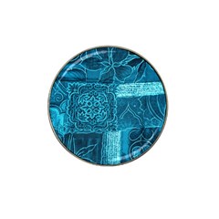 Blue Patchwork Hat Clip Ball Marker by trendistuff