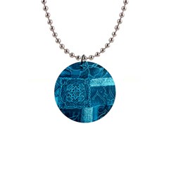 Blue Patchwork Button Necklaces by trendistuff