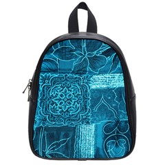 Blue Patchwork School Bags (small)  by trendistuff