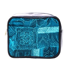 Blue Patchwork Mini Toiletries Bags by trendistuff