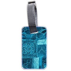 Blue Patchwork Luggage Tags (two Sides)