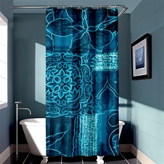 Blue Patchwork Shower Curtain 36  X 72  (stall) 