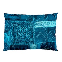 Blue Patchwork Pillow Cases (two Sides)