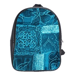 Blue Patchwork School Bags (xl)  by trendistuff