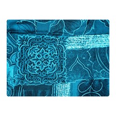 Blue Patchwork Double Sided Flano Blanket (mini) 