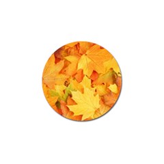 Yellow Maple Leaves Golf Ball Marker (10 Pack) by trendistuff