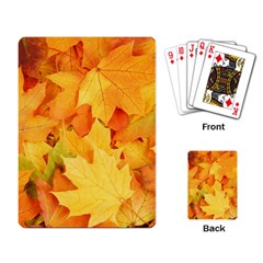 Yellow Maple Leaves Playing Card by trendistuff