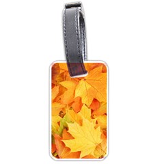 Yellow Maple Leaves Luggage Tags (one Side)  by trendistuff