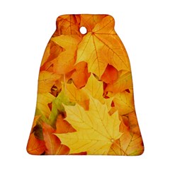 Yellow Maple Leaves Ornament (bell)  by trendistuff