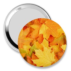 Yellow Maple Leaves 3  Handbag Mirrors by trendistuff