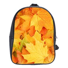 Yellow Maple Leaves School Bags (xl)  by trendistuff