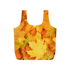 Yellow Maple Leaves Full Print Recycle Bags (s) 