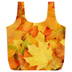 Yellow Maple Leaves Full Print Recycle Bags (l)  by trendistuff