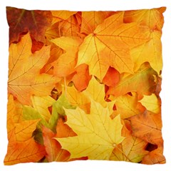 Yellow Maple Leaves Standard Flano Cushion Cases (one Side) 