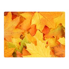 Yellow Maple Leaves Double Sided Flano Blanket (mini) 