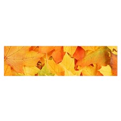 Yellow Maple Leaves Satin Scarf (oblong)