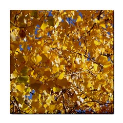 Yellow Leaves Tile Coasters