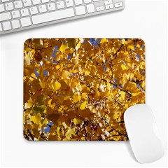 Yellow Leaves Large Mousepads by trendistuff