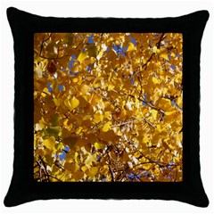 Yellow Leaves Throw Pillow Cases (black) by trendistuff