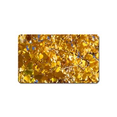 Yellow Leaves Magnet (name Card) by trendistuff