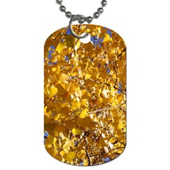 Yellow Leaves Dog Tag (one Side)