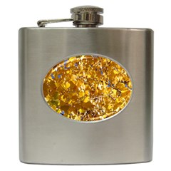 Yellow Leaves Hip Flask (6 Oz) by trendistuff