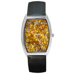 Yellow Leaves Barrel Metal Watches