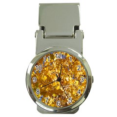 Yellow Leaves Money Clip Watches by trendistuff