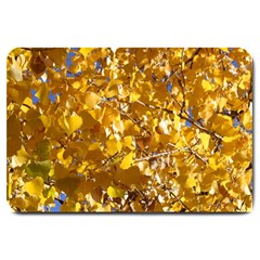 Yellow Leaves Large Doormat  by trendistuff