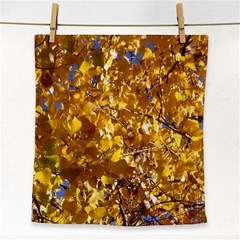 Yellow Leaves Face Towel