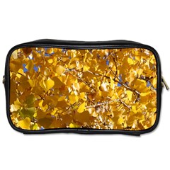 Yellow Leaves Toiletries Bags 2-side by trendistuff