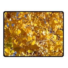 Yellow Leaves Fleece Blanket (small)