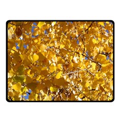 Yellow Leaves Double Sided Fleece Blanket (small) 