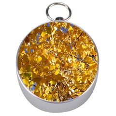 Yellow Leaves Silver Compasses by trendistuff