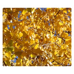 Yellow Leaves Double Sided Flano Blanket (small) 