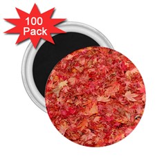 Red Maple Leaves 2 25  Magnets (100 Pack)  by trendistuff