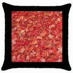 Red Maple Leaves Throw Pillow Cases (black) by trendistuff