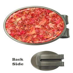 Red Maple Leaves Money Clips (oval)  by trendistuff